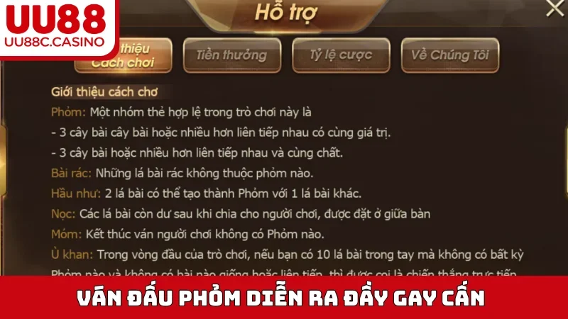 Ván đấu Phỏm diễn ra đầy gay cấn